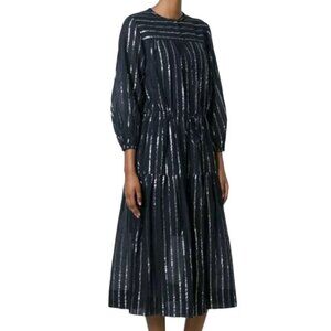 Isabel Marant Étoile Salome Metallic-Striped Dress
